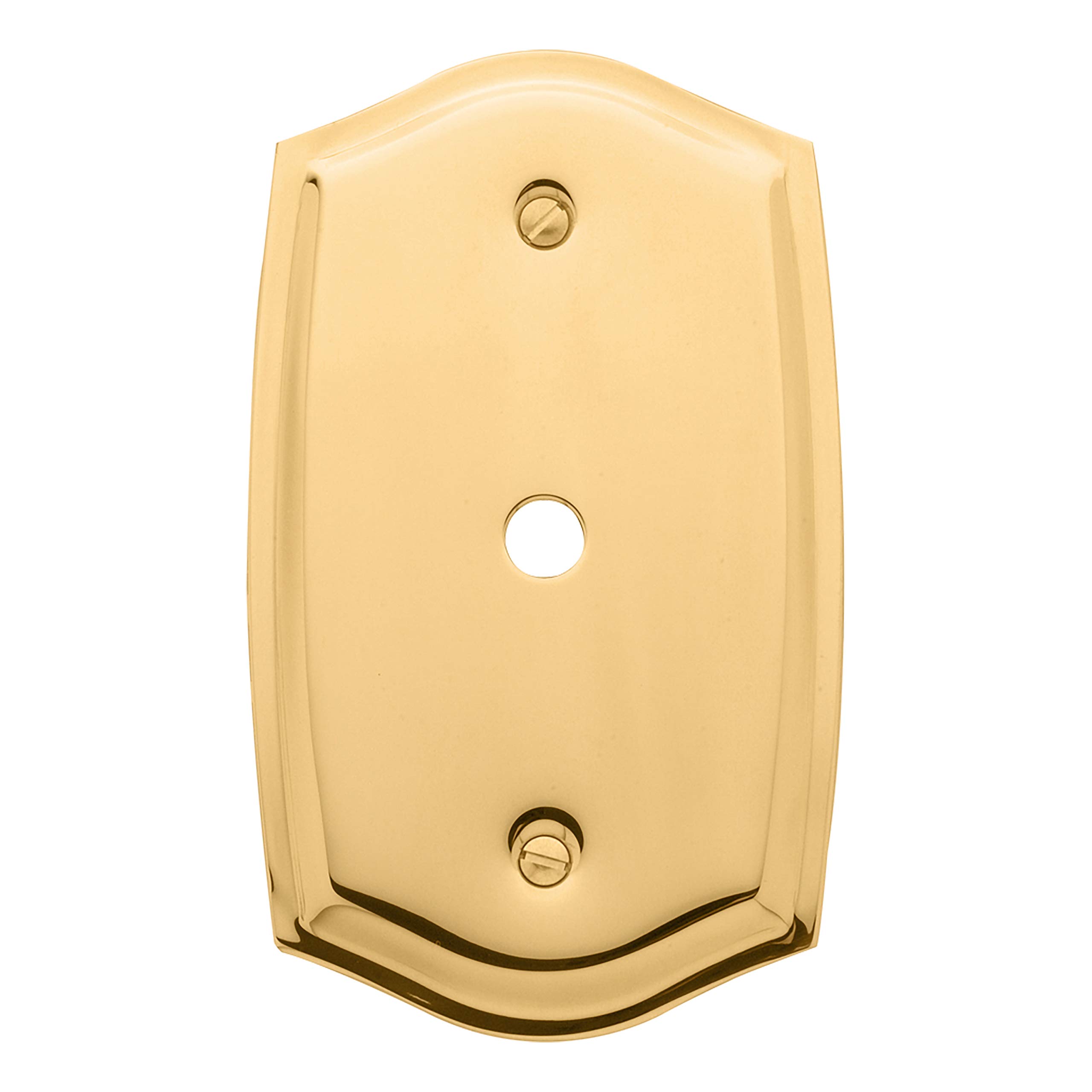BaldwinEstate 4769.030.CD Colonial Design Cable Cover Wall Plate in Polished Brass, 5.1"x3"