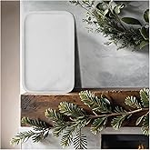 Yew & Tulip 14" x 8.5" Natural Marble Tray for Kitchen, Bathroom, Living Room – Serving/Decorative Vanity Tray for Jewelry, Candles, Decor (Matte White)
