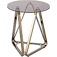 SEI Furniture Stondon End Table, Standard, Champagne
