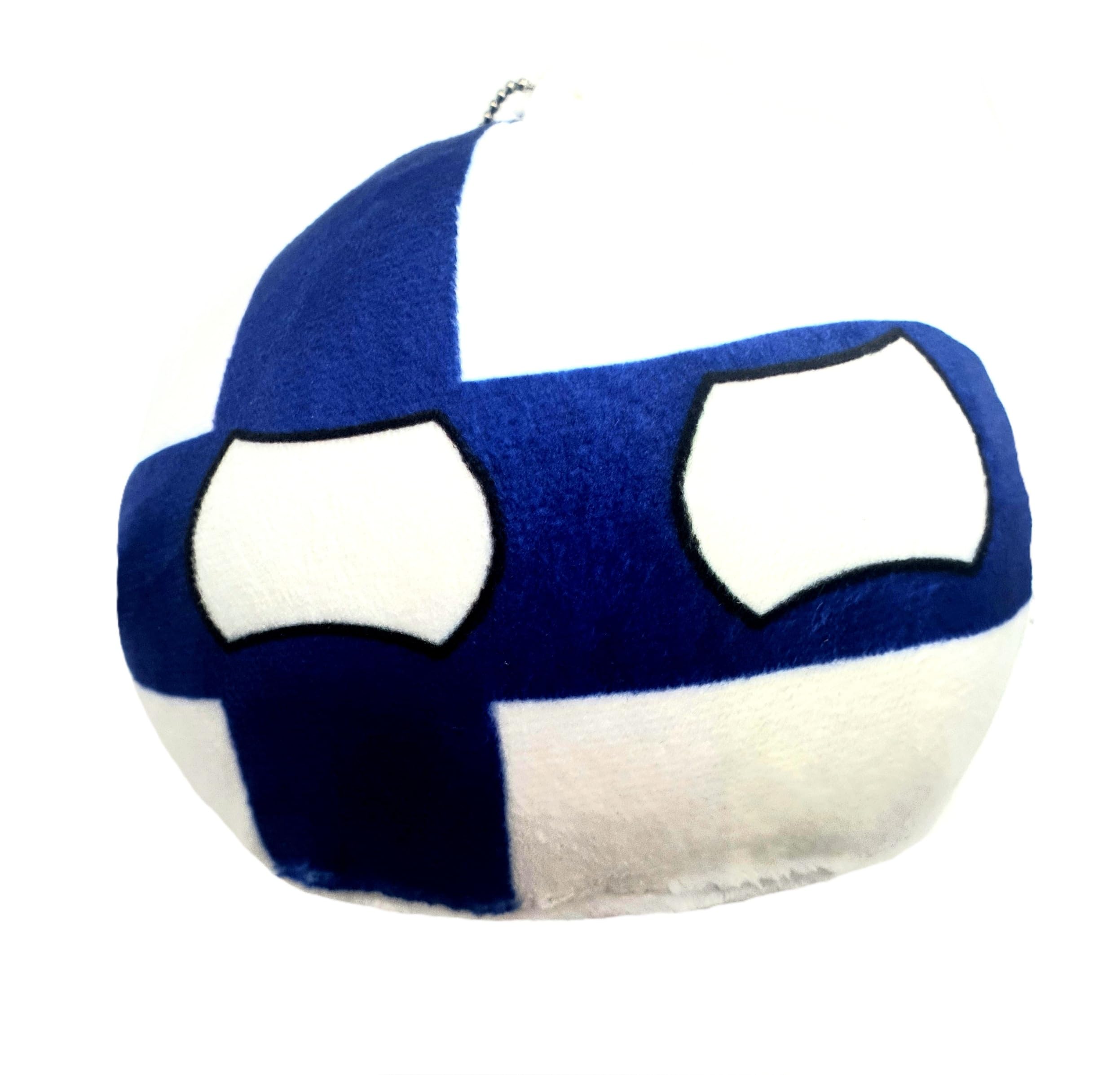 10cm Countryballs Country Ball Cute Finland Finnish Scandinavia Europe EU Flag Cuddly Meme Ball Toy Gift