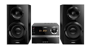 Philips BTB2370/12 Micro Stereoanlage mit Bluetooth (70 Watt, DAB+, UKW, USB) schwarz