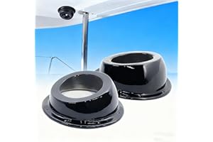 NEESPOC 6.5" Angled Speaker Pods, Surface Mount Speaker Enclosures Boxes for UTV, RV, Boat, Door, Trunk, Car, Universal Painted Gloss Black (2PCS Hole Cut)