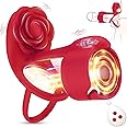 Vibrating Cock Ring Penis Sleeve with Rose Clitoral Stimulator, RIDMII 3 in 1 Penis Ring Vibrator Couples Adult Sex Toys for Men Women, Male Female Couple Sex Toy with G Spot Clitoris Vibrator