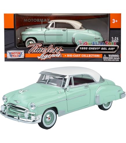 Amazon.com: 1957 Chevy Bel Air Hardtop Black with White Top