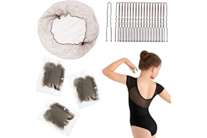 MAOPAOBEAUTY 80Pcs Brown Hair Nets for Buns-Invisible Hairnets for Dance Buns with Bobby Pins 30Pcs 12Inch Brown Nets and 50Pcs Pins Ballet Bun Kit -Perfect for Dance & Secure Bun Covers for Women & Girls
