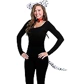 Fun Costumes Adult Dalmatian Costume Kit - Ears Headband, Tail, & Collar with Tag - Halloween Outfit Accessory - White - Standard