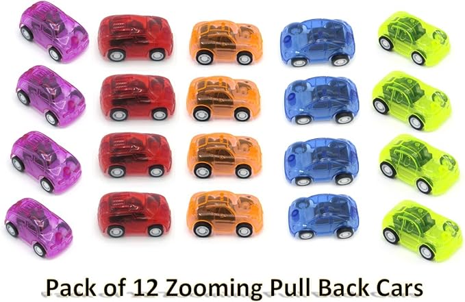 Toy Cubby Mini Pull Back and Go Fast Racing Car. 12 pcs