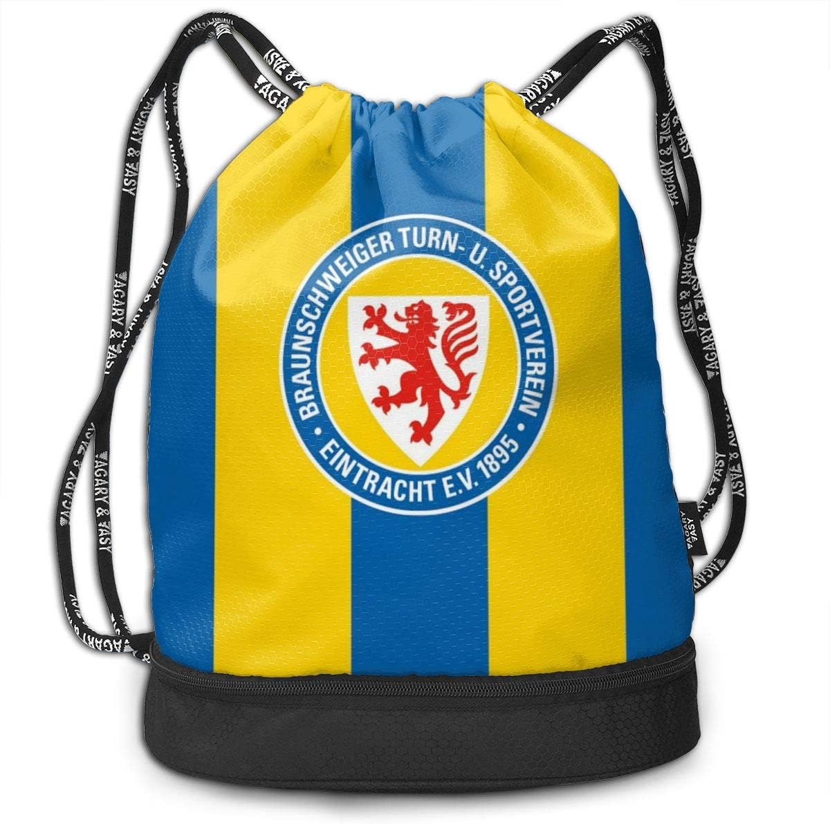 Eintracht Braunschweig Large Size Drawstring Backpack Foldable Multifunction Bundle Bag Sport Waterproof Backpack