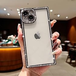 ROSEHUI Clear Glitter Phone Case for iPhone