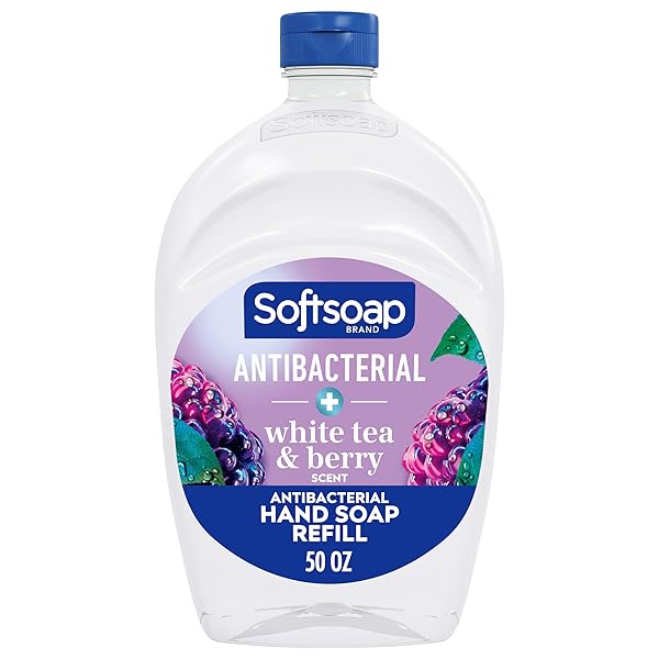 SOFTSOAP ANTIBACTERIAL LIQUID HAND SOAP REFILL, WHITE TEA & BERRY SCENTED HAND SOAP, 50 OUNCE(PACKAGING MAY VARY)