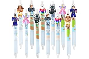 Kauai Sun 12pcs Robot Blocks Sandbox Game Mechanical Pencils 0.5mm, Removable Avatars Switch btw Game Scenes, Unique DIY Design, School Stationary Game Party Favors Gifts for Boys Girls Kids Teens