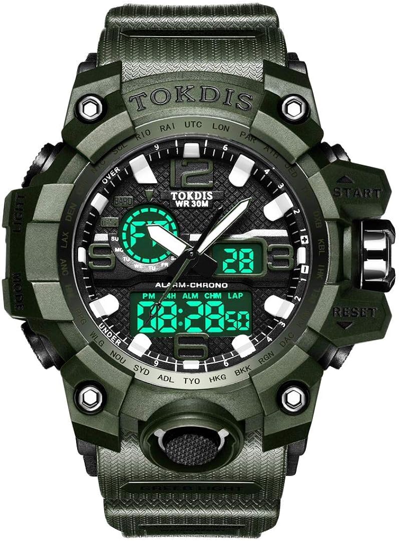 Buy Tokdis GTX-16 Military Green Analogue-Digital Multifunction Watch ...