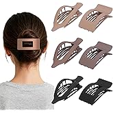 6 Pack Flat Hair Clips for Women Girls, French Flat Claw Clips for Think Hair Thin Hair with Strong Hold, Non-Slip, Matte Classic Barrettes for All Hair Styling