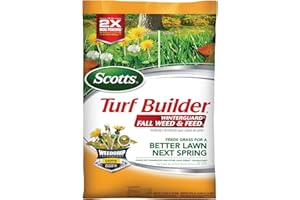 Scotts Turf Builder WinterGuard Fall Weed & Feed3, Weed Killer Plus Fall Fertilizer, 4,000 sq. ft., 11.43 lbs.