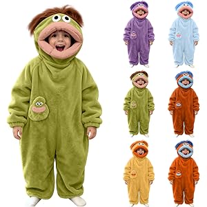 Big Mouth Monster Onesie Adult Unisex Fuzzy Fangs Pajamas, Funny Halloween Costumes For Couples