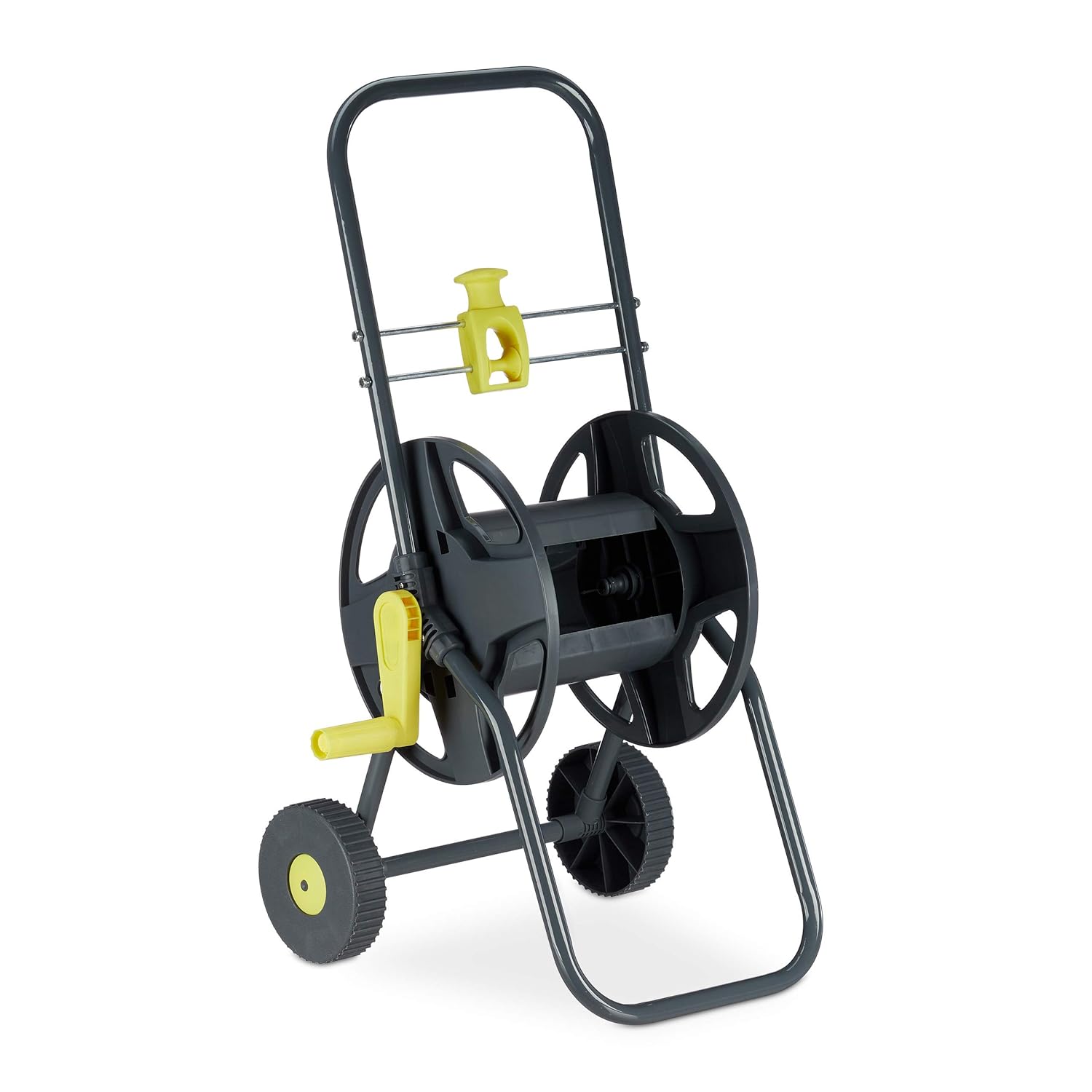 Relaxdays Hosepipe Cart 45 m. Mobile Garden Trolley, Hose Holder, 76.5
