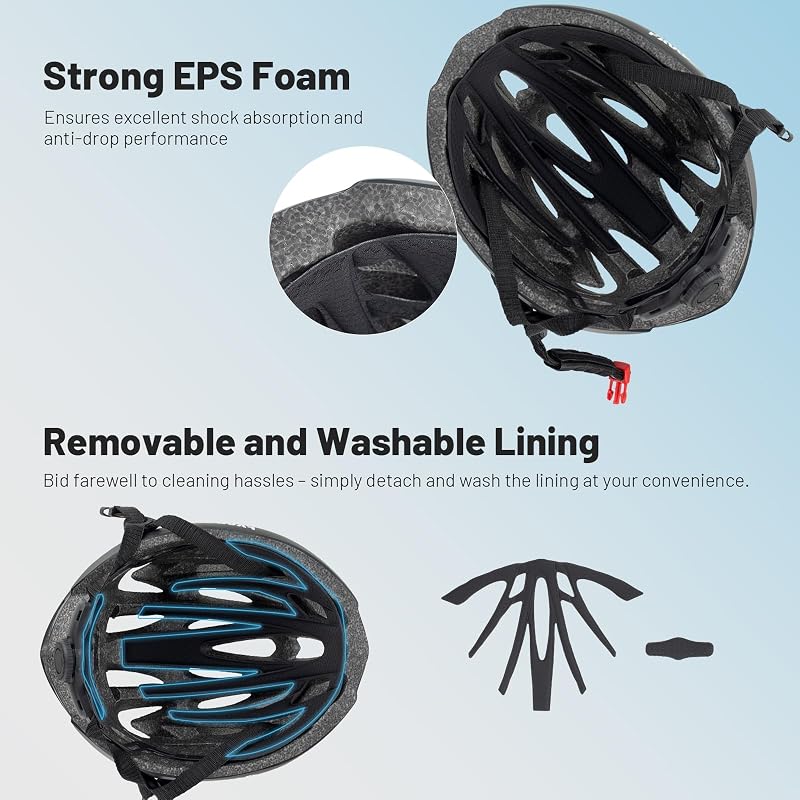 Casque Vélo Adulte, Léger Respirant Homme, Carbone M