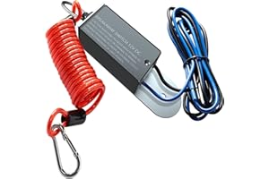 CAVLA Trailer Breakaway Switch, 4ft Breakaway Coiled Cable with Electric Brake Switch for RV Towing Trailer