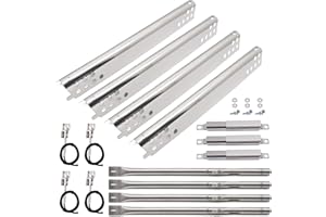 YIMING Grill Replacement Parts for Charbroil Advantage Series 4 Burner 463344015 463343015 463433016 463240115 463432215 463240015 Gas Grills, Stainless Pipe Burner, Heat Plate, Carryover Tube, Igniters.