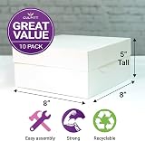 Culpitt 8" Square Cake Boxes With Lid Pack of 10 White Premium view 3