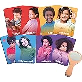 MEROCO Feelings Emotions Cards for Kids Therapy, Realistic Picture Cards for Speech Therapy Mirror, Aba Therapy Materials Aut