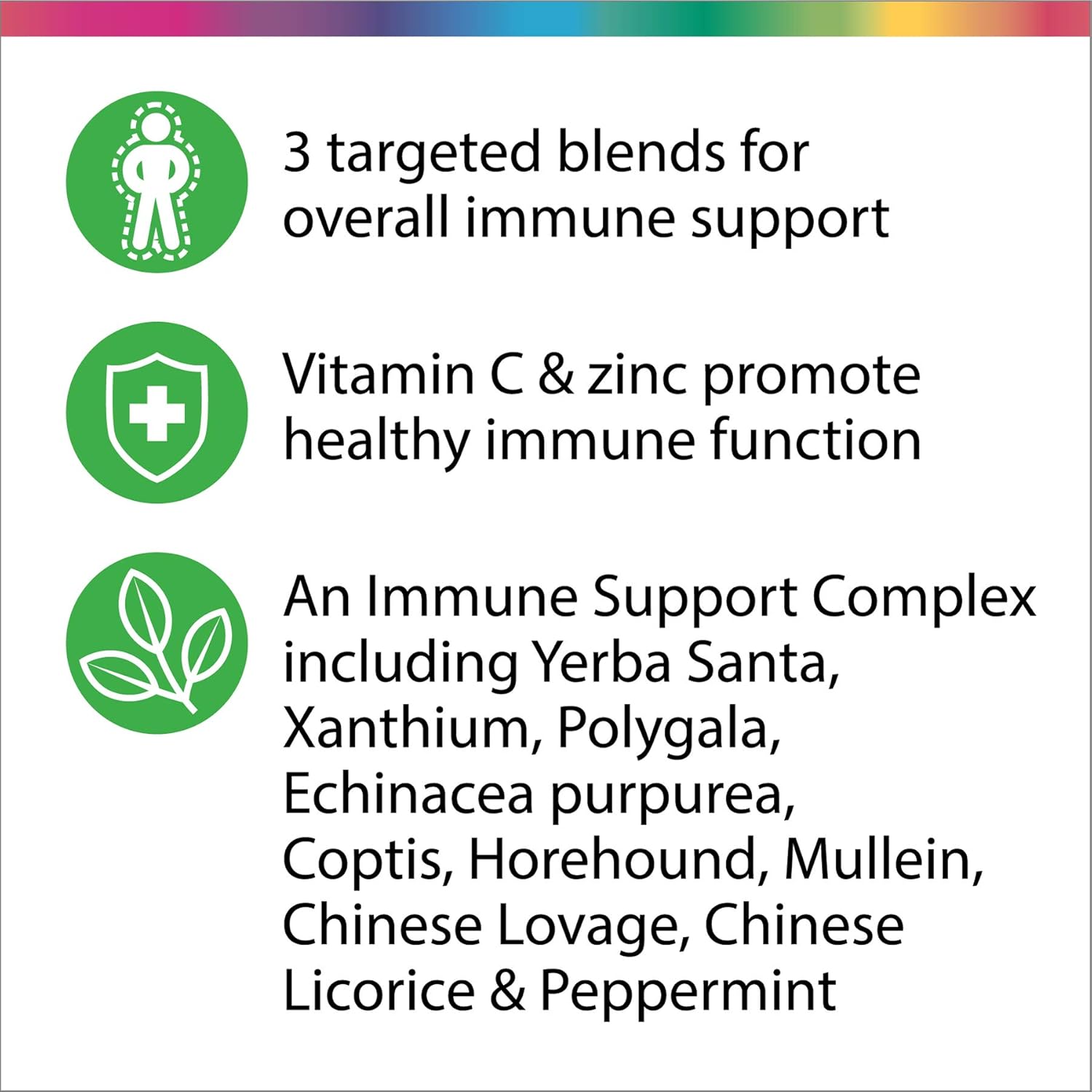 Rainbow Light Counter Attack with Vitamin C and Zinc, Gluten-Free, Vegan, Sugar-Free, 3 Targeted Blends For Overall Immune Support, 90 Tablets: Health & Personal Care
