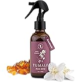 Tumalo Lavender Room Spray - Sophisticated, All Natural Home Fragrance, Pure Essential Oil Air Freshener & Odor Eliminator, Refreshing Scent, Made in the USA, Amber & Jasmine, 4 oz Glass Bottle