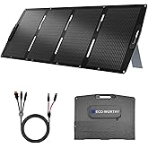 ECO-WORTHY 200W Portable Solar Panel for Power Stations,IP65 Waterproof & Lightweight with Adjustable Kickstand,23% High Effi