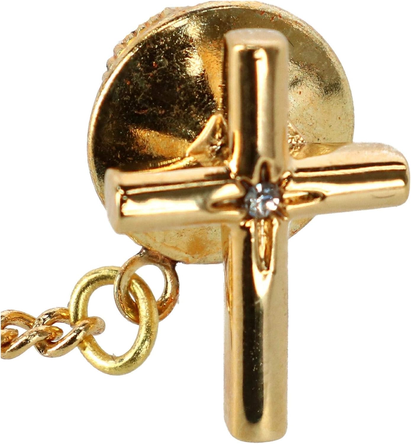Ascentix Men's Cross Tie Tack with Crystal Center One Size gold Amazon.co.uk Clothing