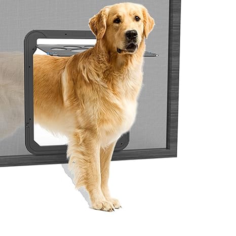 LESYPET Haustierklappe Haustiertüre fuer Hunde & Katze, Hund Fenster freilauftür Groß