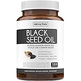 Black Seed Oil Capsules | Antioxidant, Blood Sugar & Liver Support | Cold Pressed Pure Black Cumin Seed Oil | High in Omega 3
