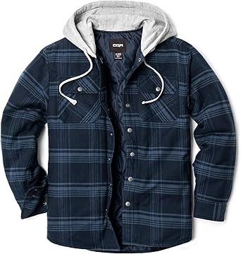 quilted hooded flannel jacket