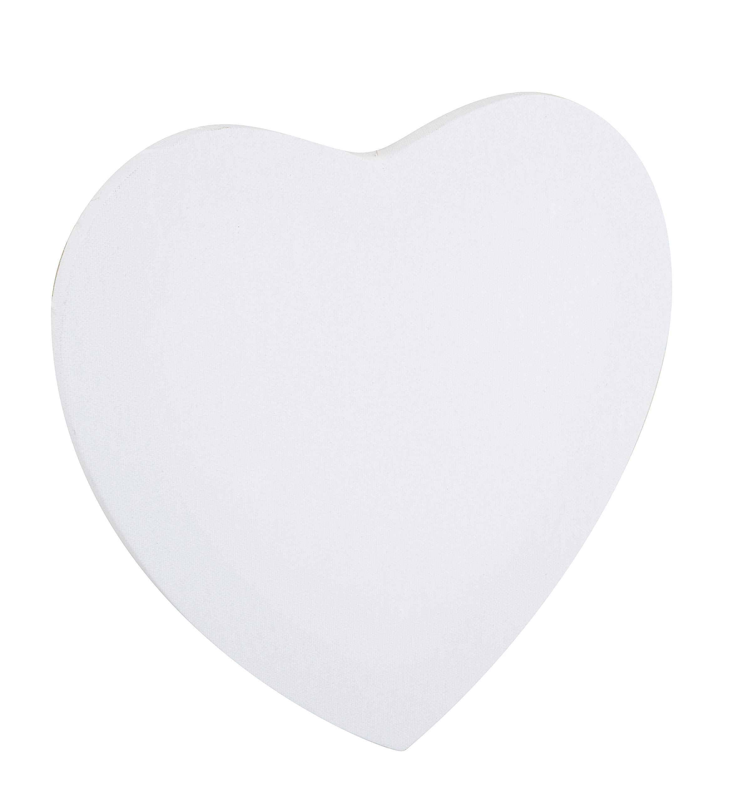 Honsell 12232 Heart Shaped Stretcher Frame 30 x 30 x 1.5 cm Durable Painting Cloth Made of 100% Cotton Clamped Back for Oil and Acrylic Painting and Stencil Technique