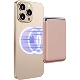 Homsctect Upgraded for MagSafe Wallet, Magnetic Phone Wallet 3 Cards Holder, Powerful 23 Magnets&Credit Card RFID Blocking, Slim&Leather, Magnetic Wallet for iPhone 16/15/14/13/12 Series-Rose Gold