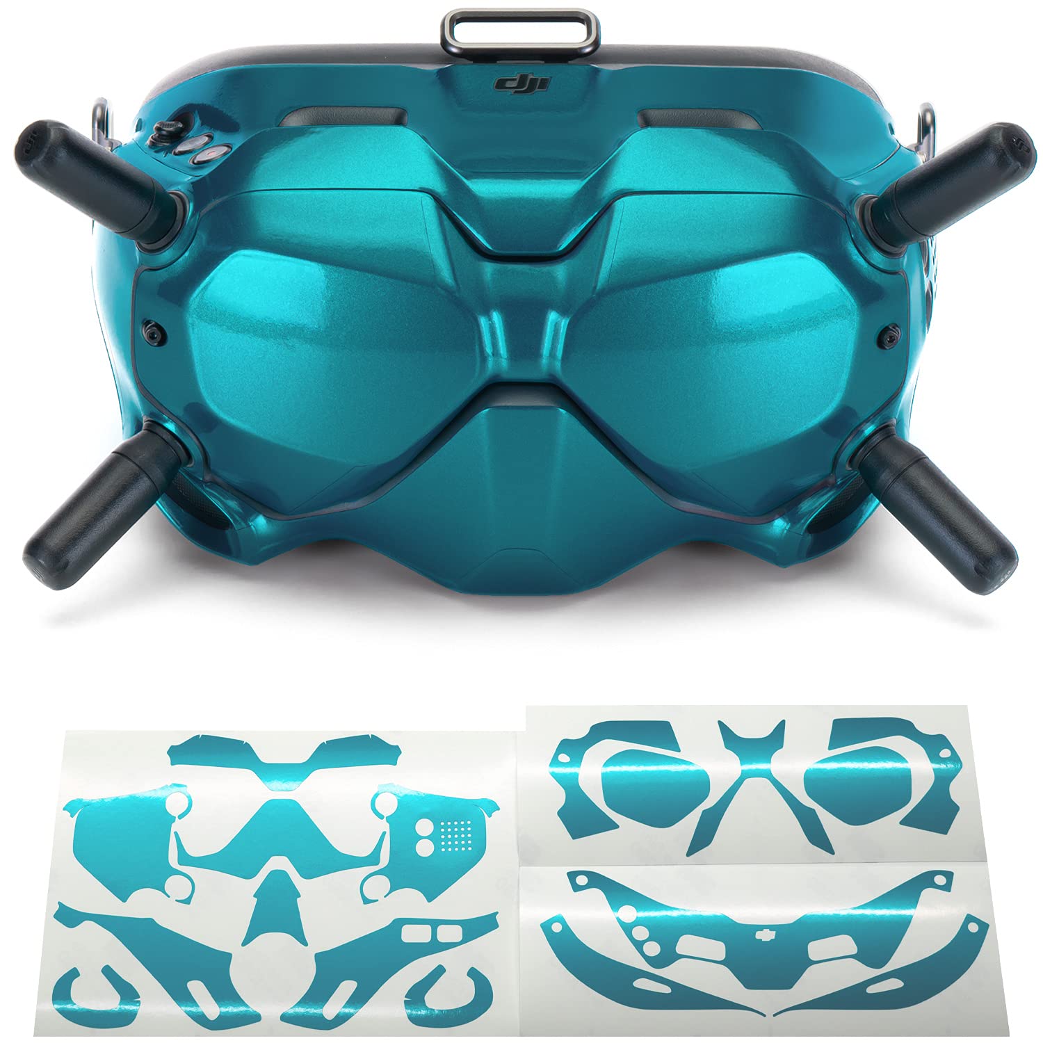 WRAPGRADE Skin Compatible with DJI FPV | Goggles V2 (CARIBBEAN BLUE)