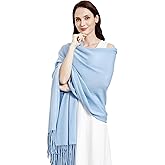 RYYOYY Soft Cashmere Blend Wrap with Tassels Pashmina Stole Shawl for Women Wayfarer Travel 87"x28"(plus 6" tassel)