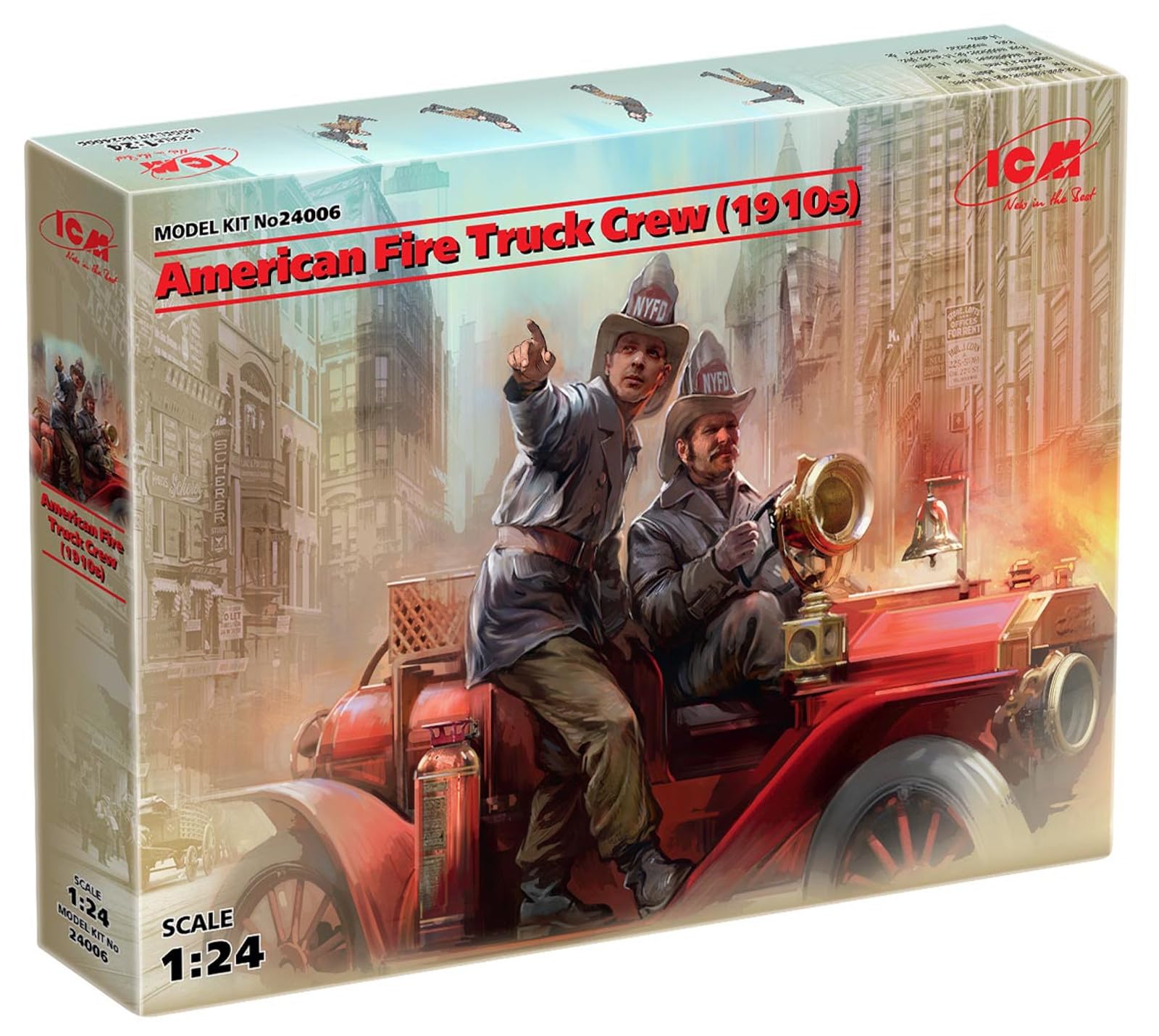 ICM 1:24 - American Fire Truck Crew (1910's) 2 Figs