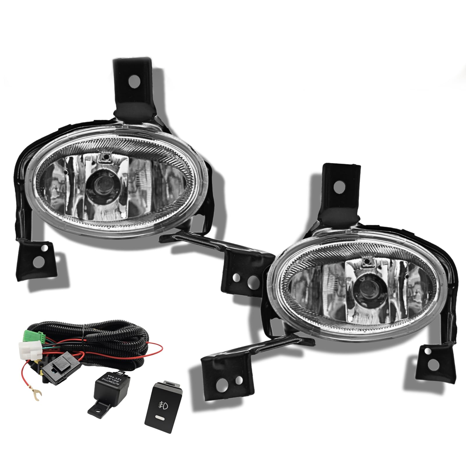 Photo 1 of 2pcs Fog Lights Compatible With 2010 2011 Honda CRV Fog Lamps with Wiring Harness and Switch H11 12V 55W Clear Lens Left Driver and Right Passenger Side