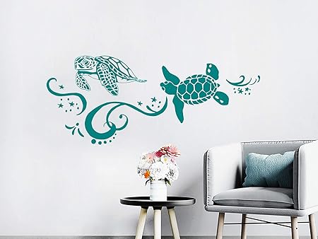 calcomania decorativo para pared vinilo calcomania calcomanias tortuga tortuga carey oceano mar bano wall decor pegatinas de pared home decor arte