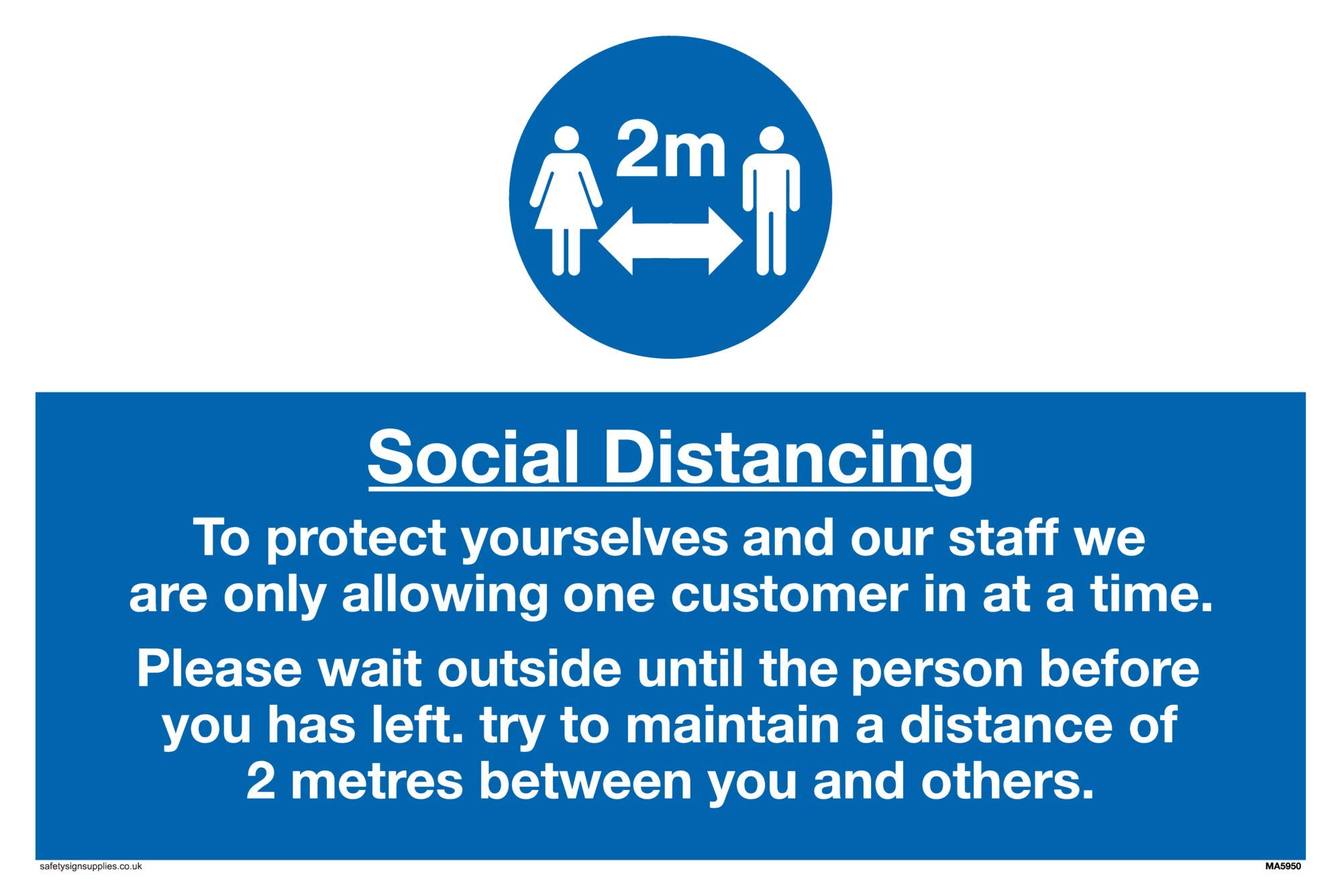 Viking Signs Social Distancing sign - Vinyl/Sticker