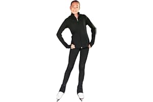 ChloeNoel JS792 Color Contrast Elite Figure Skating Jacket w/Pockets & Thumb Holes