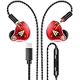 Vibes 202ML Wired Earbuds - HiFi in Ear Monitor Headphones - Noise Isolating Ear Buds w/ Mic - Clear Sound, Deep Bass & Comfort-Fit Earphones - MMCX to Lightning & Silver Plated Cable - Carrying Case