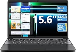 SGIN 15.6 Inch Laptop, 8GB DDR4 512GB SSD Laptops