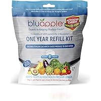 Bluapple 1 Year Carbon Refill Kit Includes 8 Packets For 2 Bluapples With Carbon - For 1 Full Year To Keep Produce Fresh…