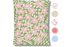NOAFOCKS Poly Mailers 10x13 Shipping Bags for Clothes 100 Pack 2.36mil Thick Package Bags Cute Mailing Bags With Self-Seal Printed Packaging Bags for Small Business -Green Kaleidoscope