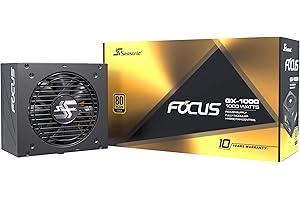 Seasonic Focus Plus 1000 Gold SSR-1000FX 1000W 80+ Gold ATX12V & EPS12V Full Modular 120mm FDB Fan Compact 140 mm Size Power 
