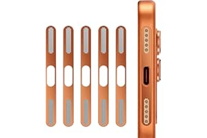 for iPhone 17 Pro Max Earpiece Speaker Mesh Anti Dust Proof Adhesive Cover - 5pcs /Cosmic Orange