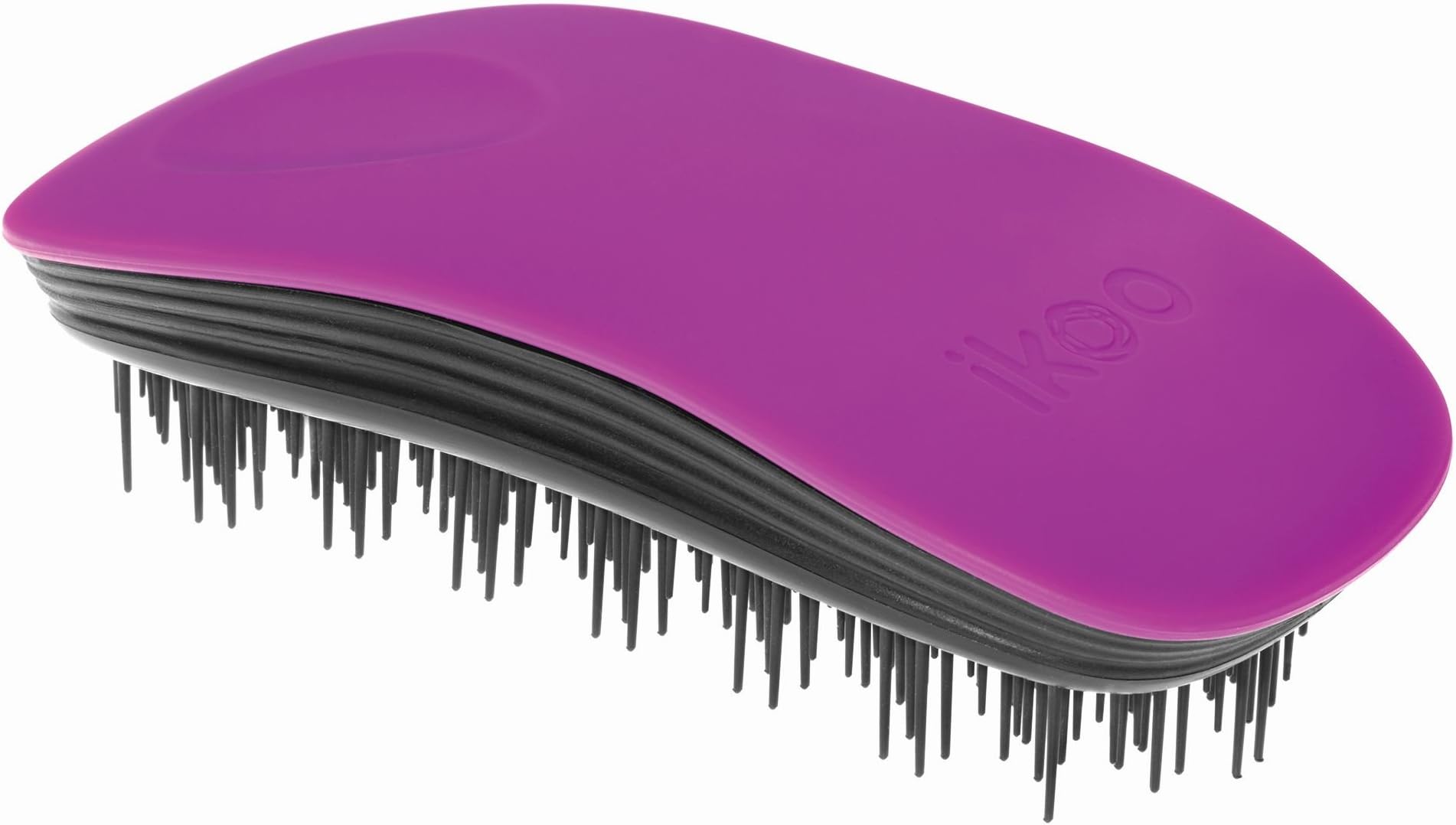 Ergonomic & high quality ikoo home in graceful Purple hairbrush with black TCM bristle panel for a daily wellness experience & detangling