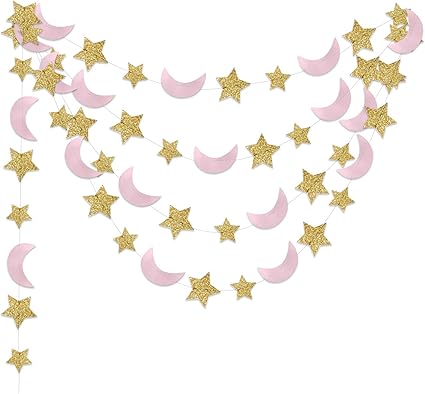 Amazon Com Moon And Star Garland Twinkle Twinkle Little Star Of
