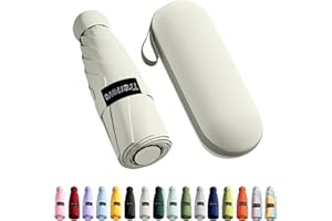 Trenovo Travel Mini Folding Compact Umbrella with Case, 8 Ribs Lightweight Portable, Small Sun & Rain Pocket Umbrella for Girls and Women